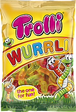 Желейні цукерки Trolli Wurrli, 150 гр