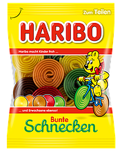 Желейні цукерки Haribo Bunte Schnecken, 175 гр